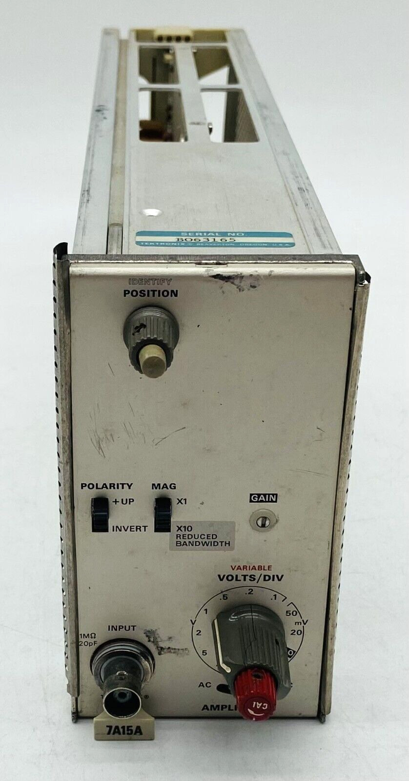 TEKTRONIX 7A15A AMPLIFIER PLUG-IN FOR 7000 SERIES OSCILLOSCOPE