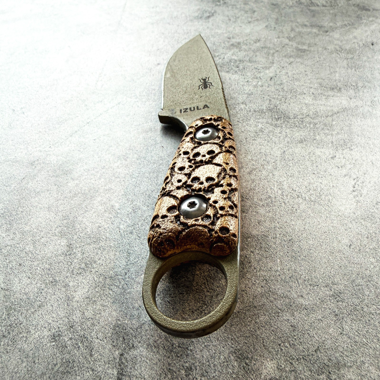 Cryptkeeper scales compatible with ESEE Izula knife Walnut