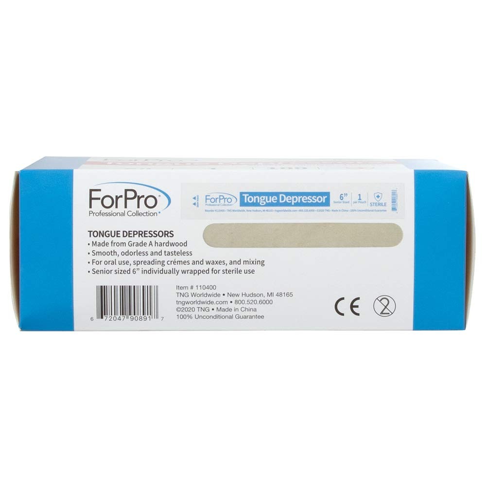 6" Sterile Tongue Depressors 100 Count