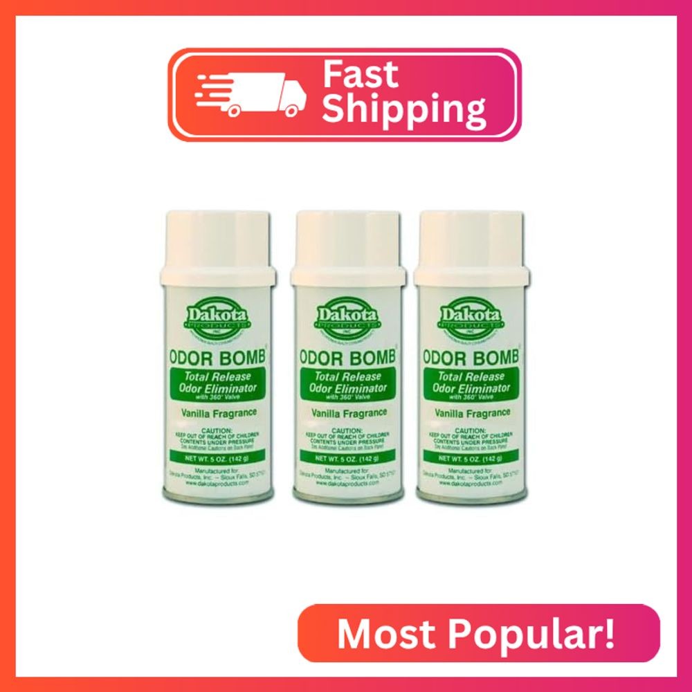 Dakota Odor Bomb Car Odor Eliminator - Vanilla - 3 Pack