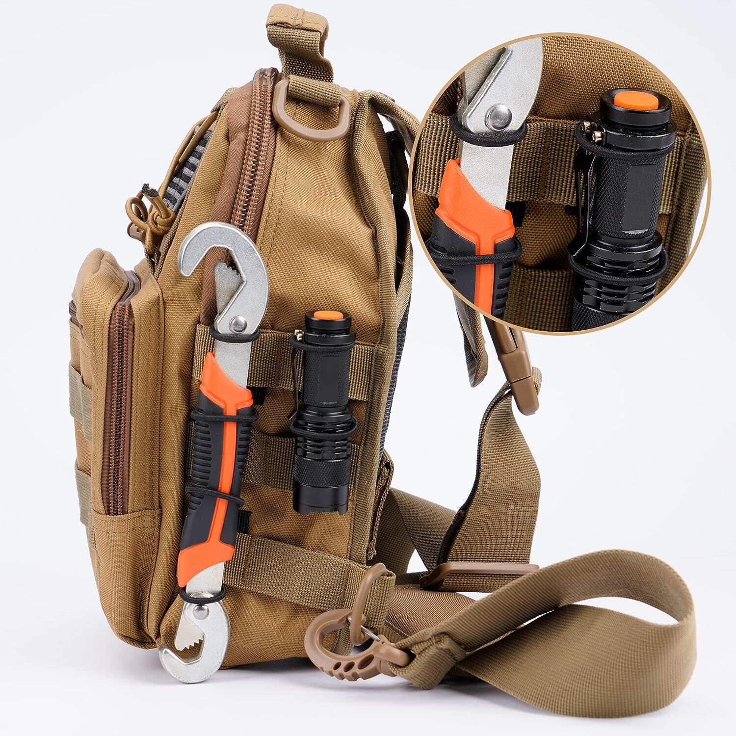10Pcs Tactical Molle Backpack Accessories Attachment PTT Antenna Binding Buckle