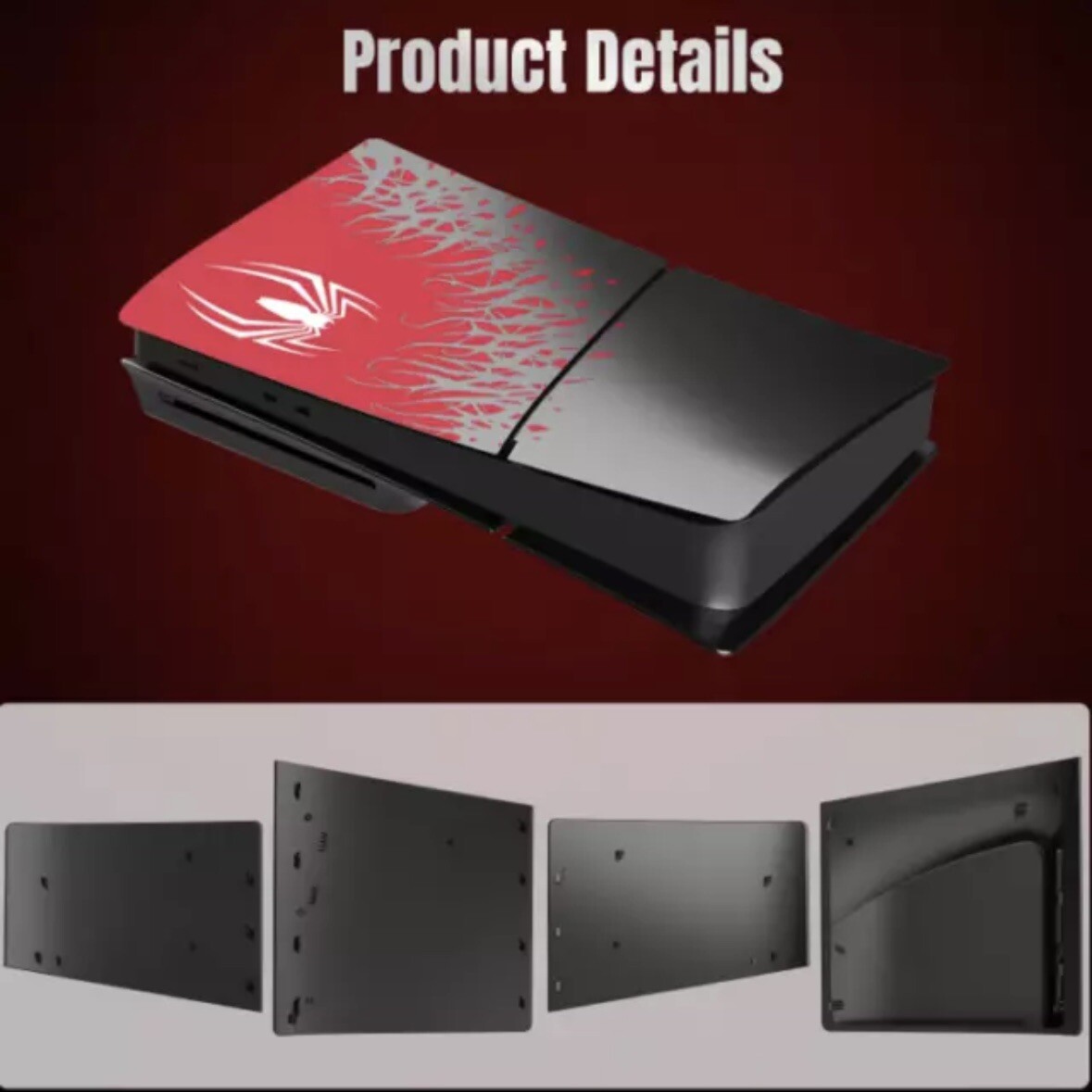 Faceplate PS5 Slim Disc Version Protective Cover Hard Replacement Spiderman 2