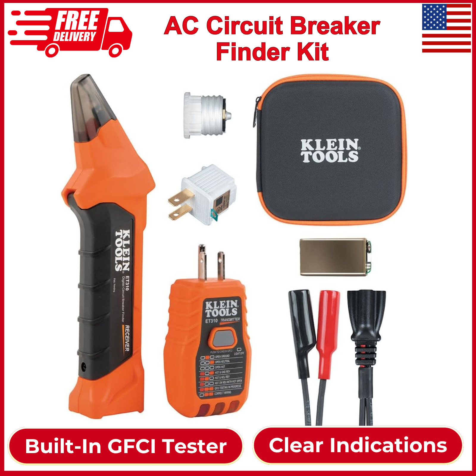 Klein Tools ET310KIT AC Circuit Breaker Finder Kit, GFCI Tester, Electric Tester
