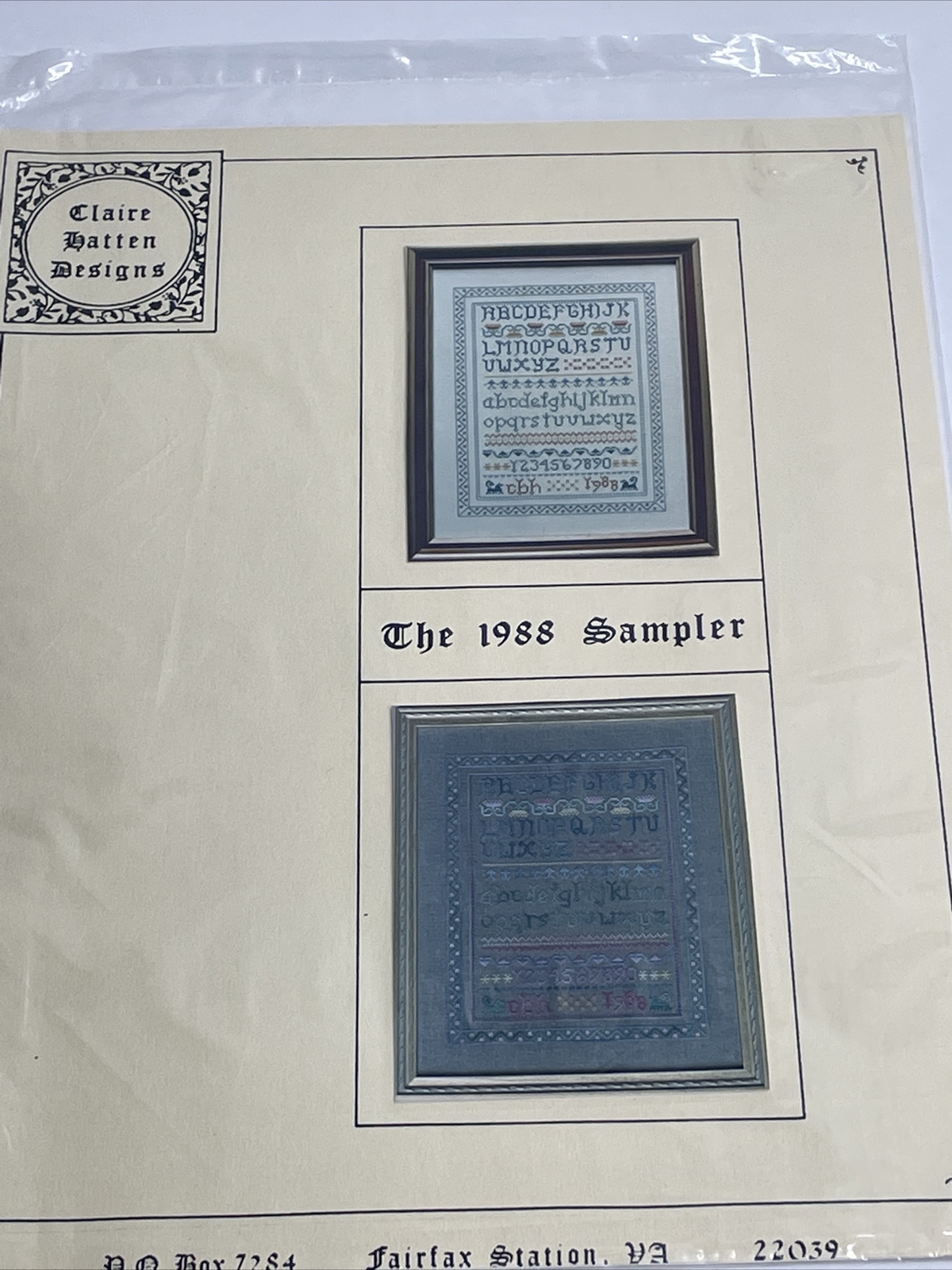Claire Hatten Designs 1988 Sampler Cross Stitch Pattern
