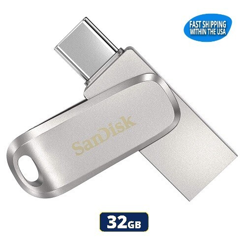 Sandisk Ultra Dual Drive Luxe 32GB USB 3.1 Type A & Type C Flash Drive