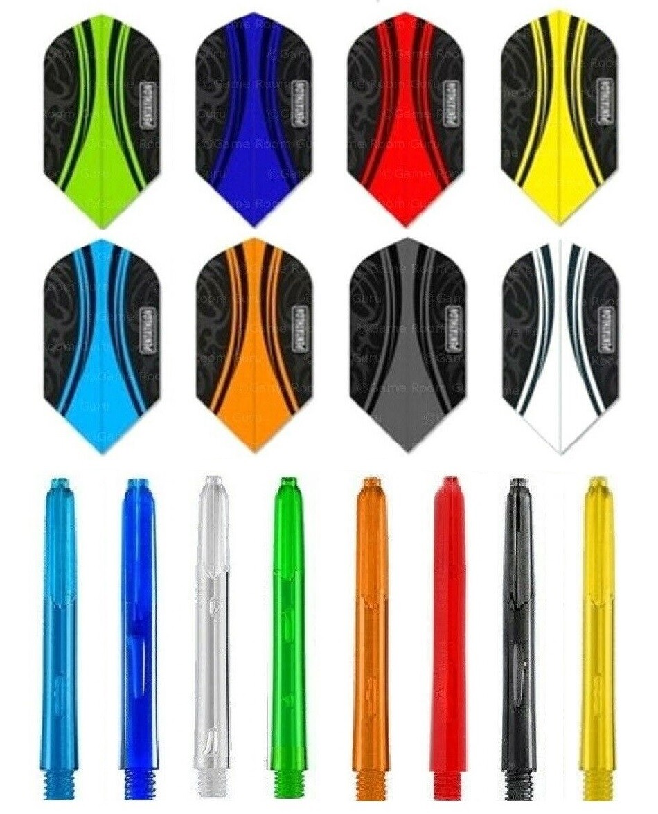3 Sets Pentathlon Swish Slim Flights & Edgeglow Dart Shafts - Ships w/ Tracking