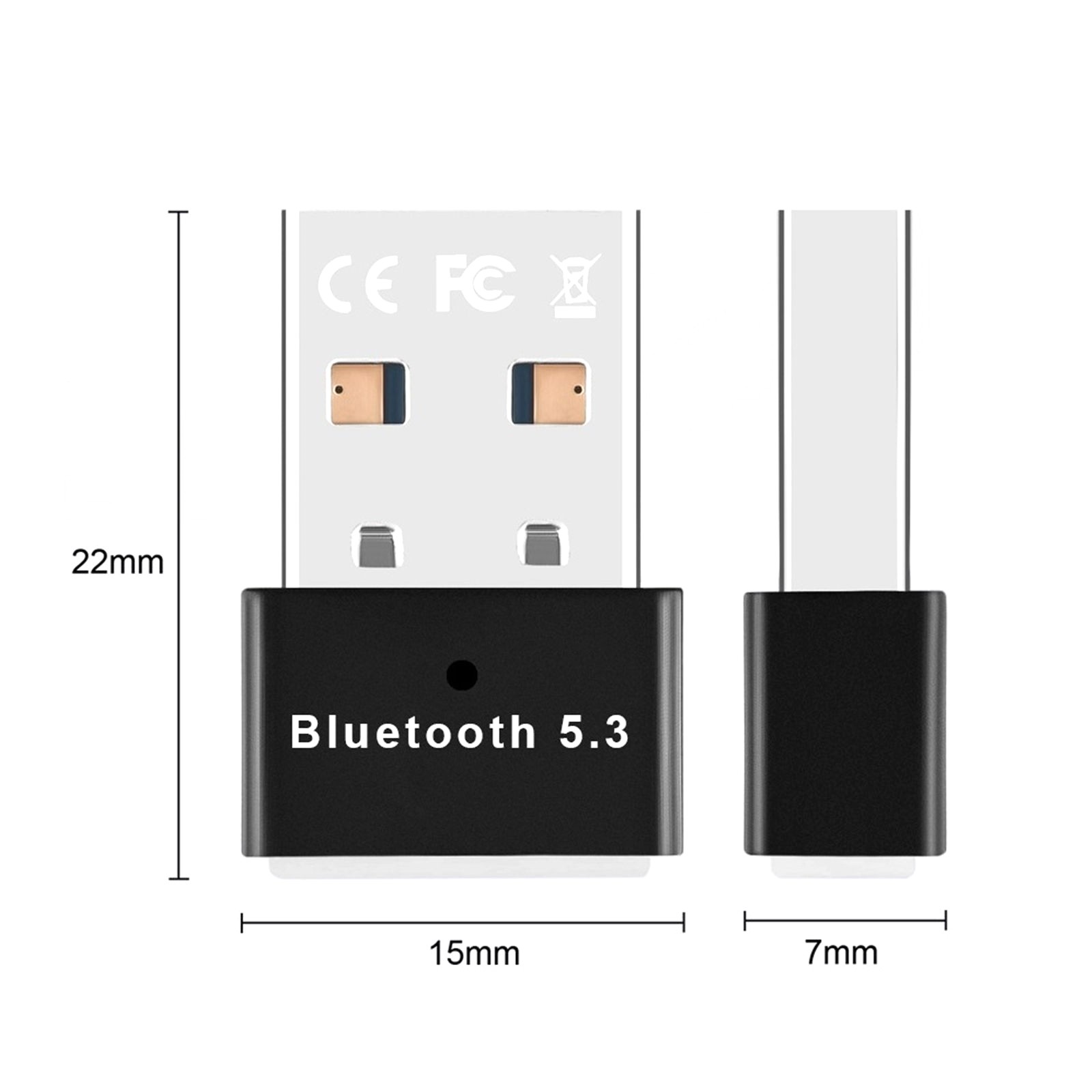New BLE Bluetooth 5.3 Adapter Transmitter Receiver Dongle Wireless Adapter