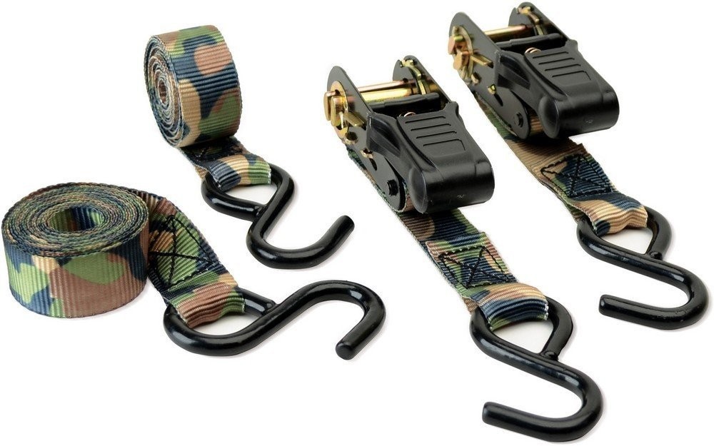 HME Camouflage Ratchet Tie Down Straps Weather Resistant - HMERS4PK