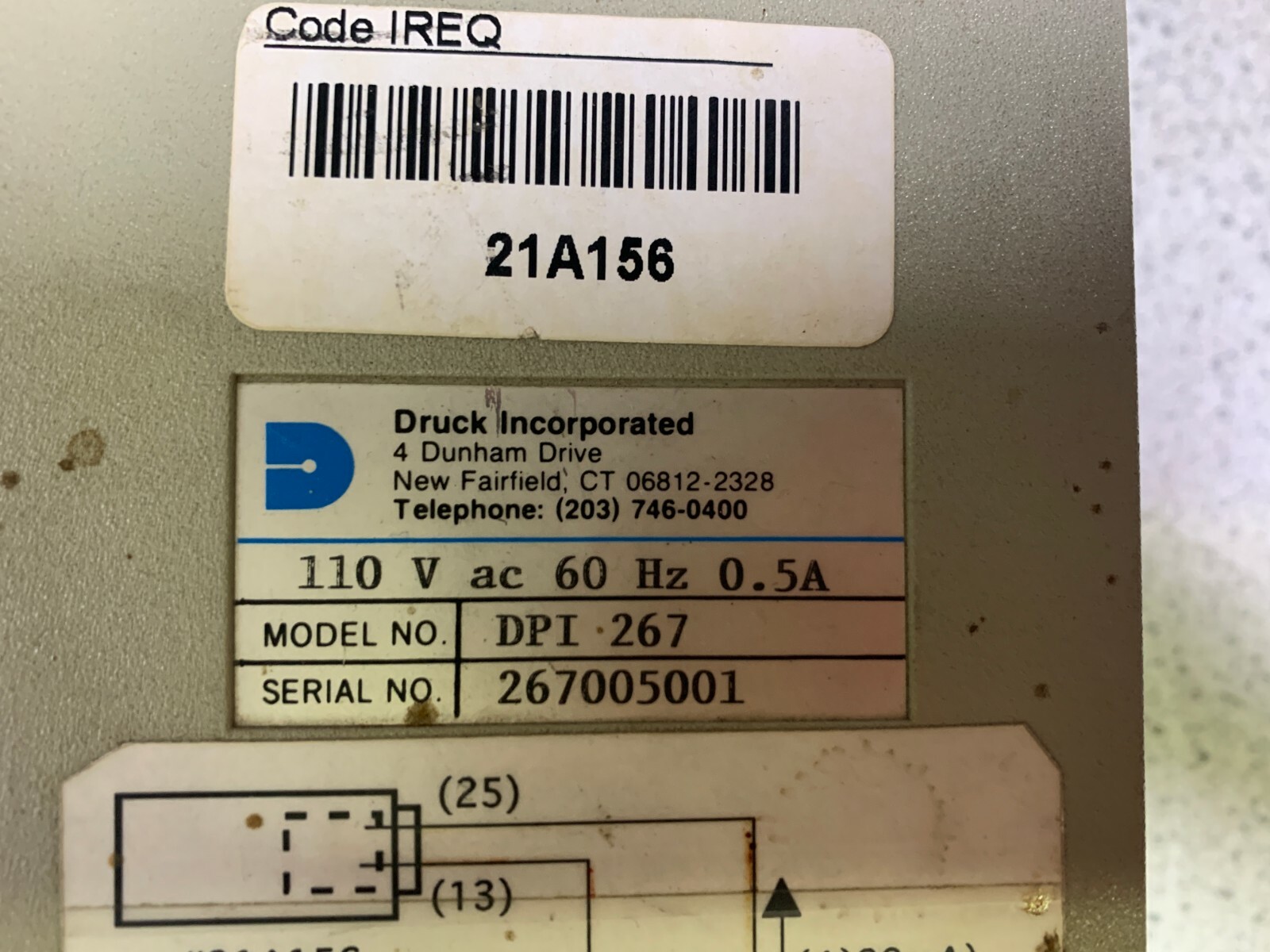 Druck Incorporated DPI-267 Pressure Indicator