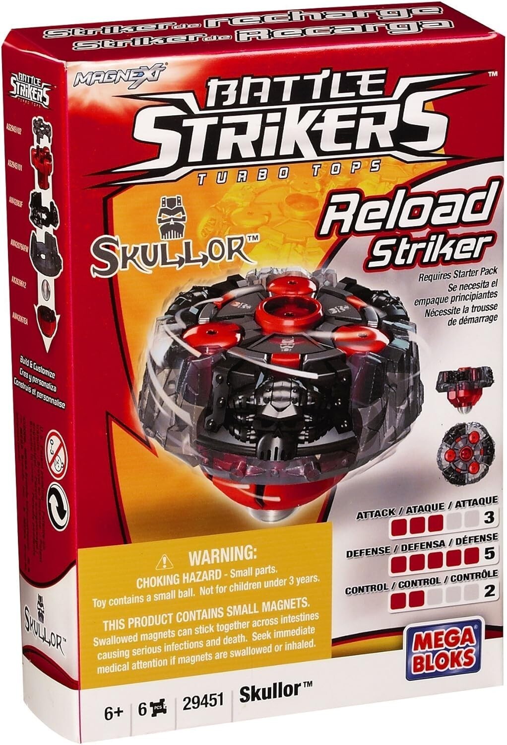 Mega Bloks Magnext Battle Strikers Skullor Reload Striker