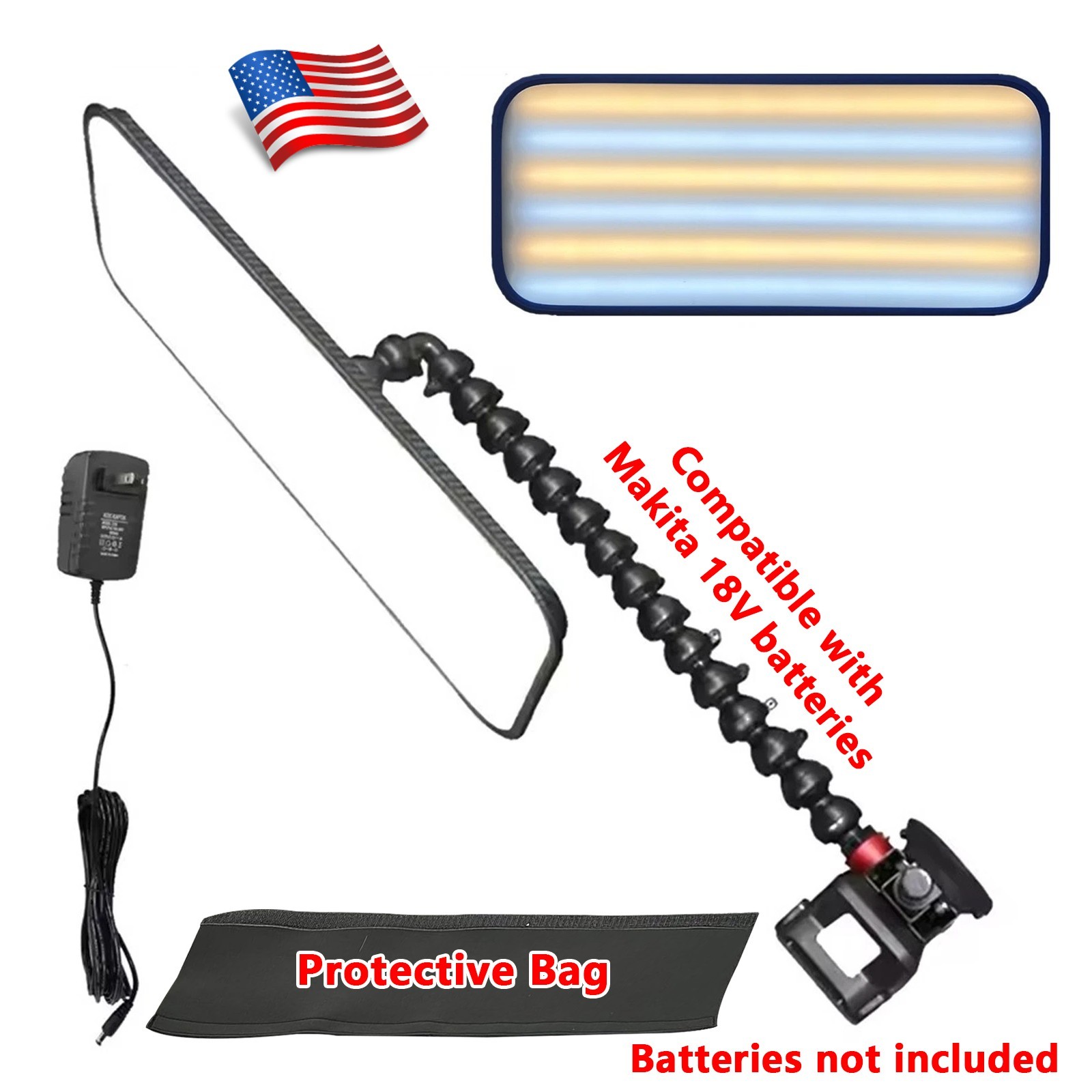 19.69inx7.87in Large Light Panel Car Dent PDR Light, Paintless Dent Repair Tool