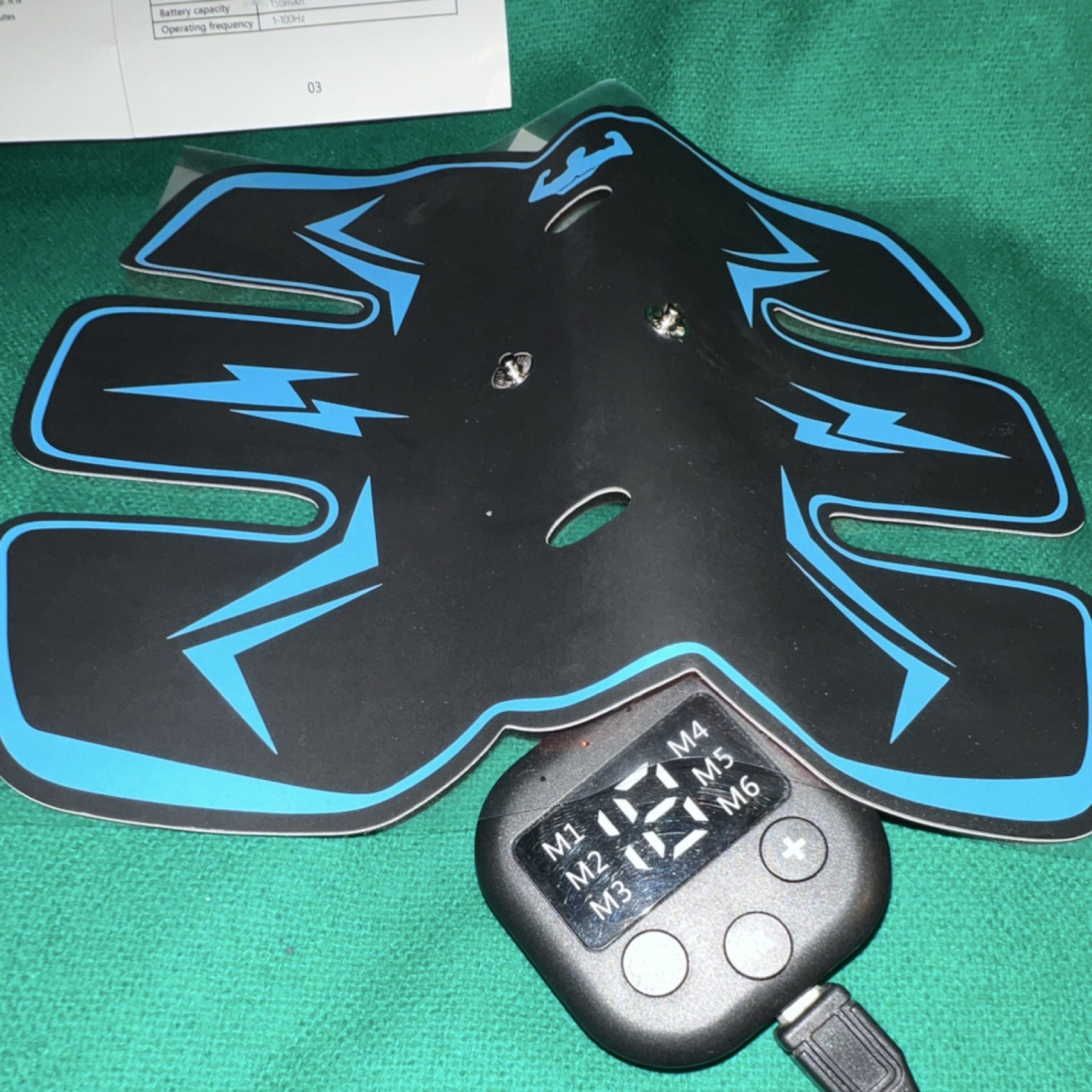 Muscle Stimulator Adjustable Intensity LED Display Abdominal EMS Exerciser