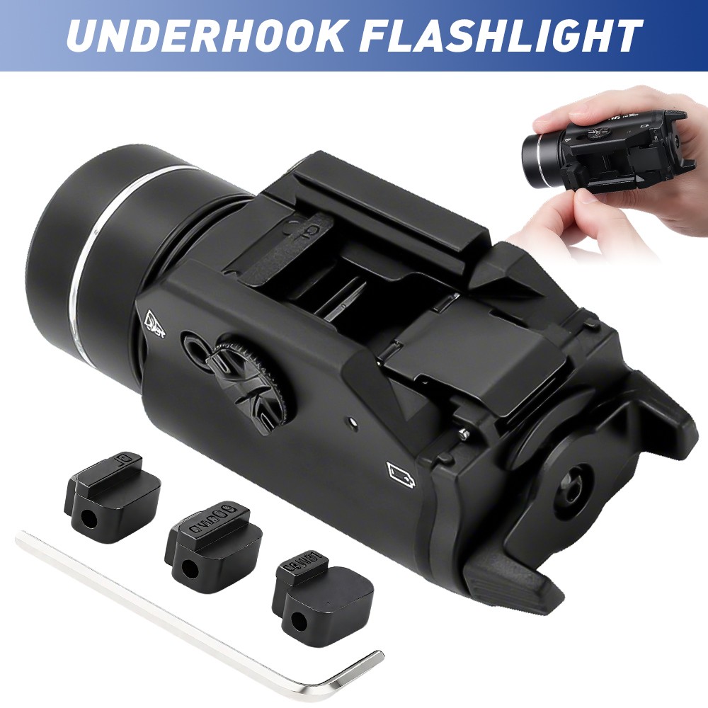 Black Flashlight TLR-1 HL 1000Lumen Rail Mounted Strobing Tactical Weapon Light
