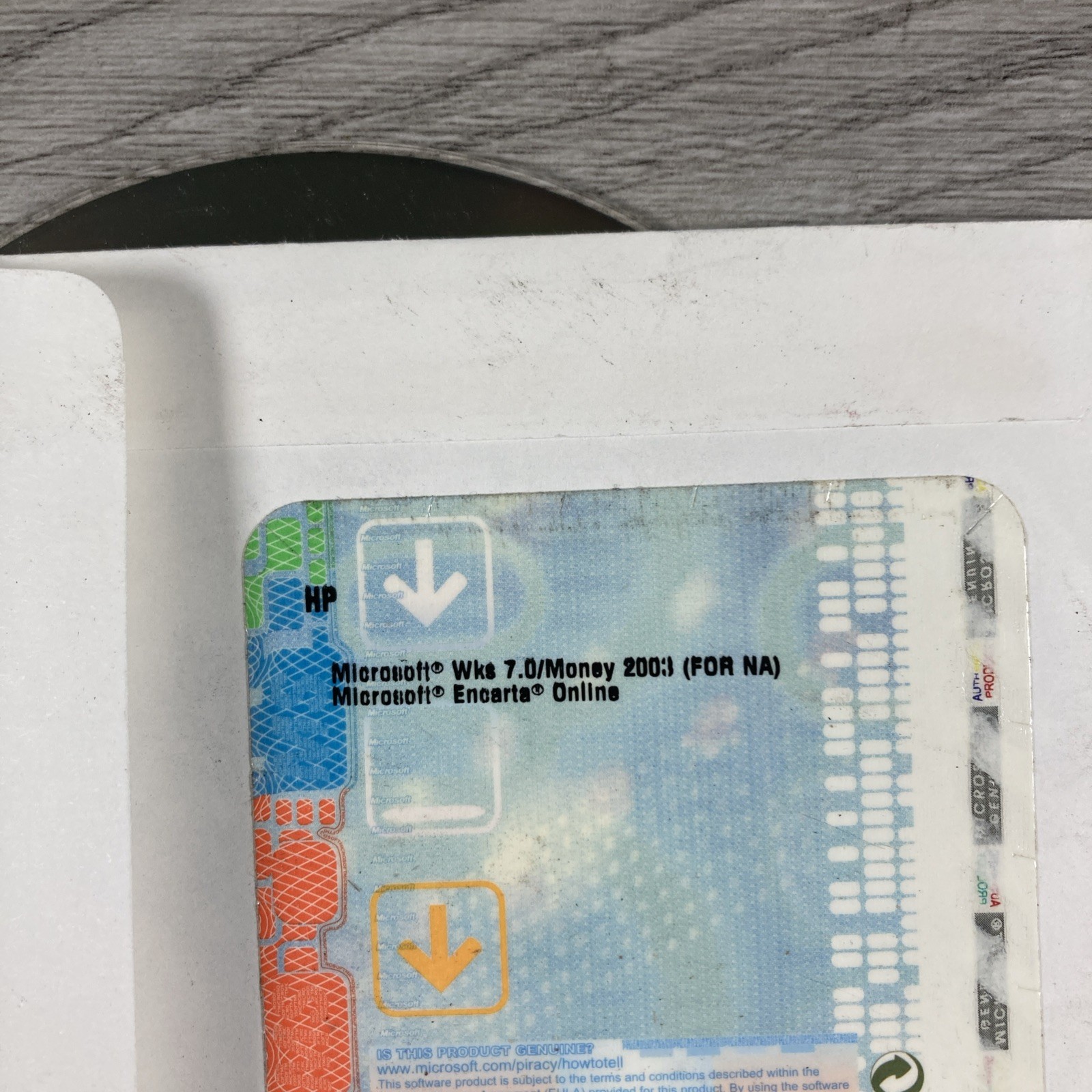 Microsoft Works 7.0 PC Software CD OEM HP Money 2003 Standard Disc