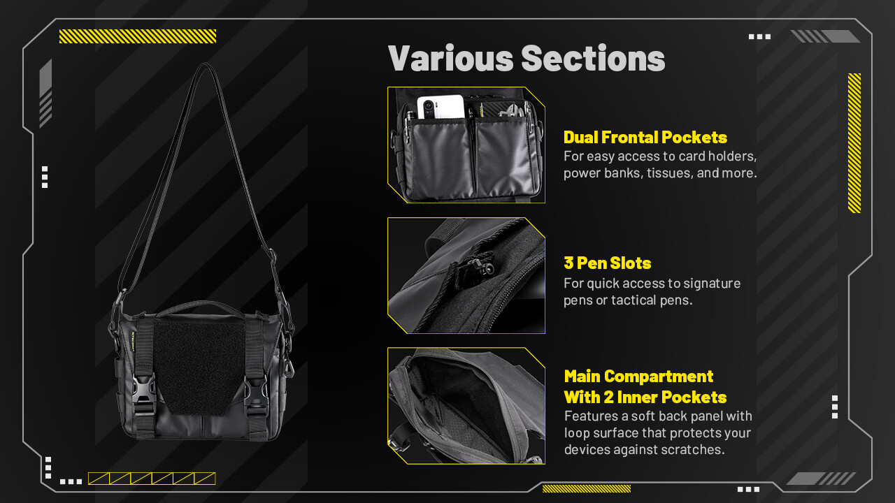 NiteCore SLB05 Modular Commuting Sling Bag