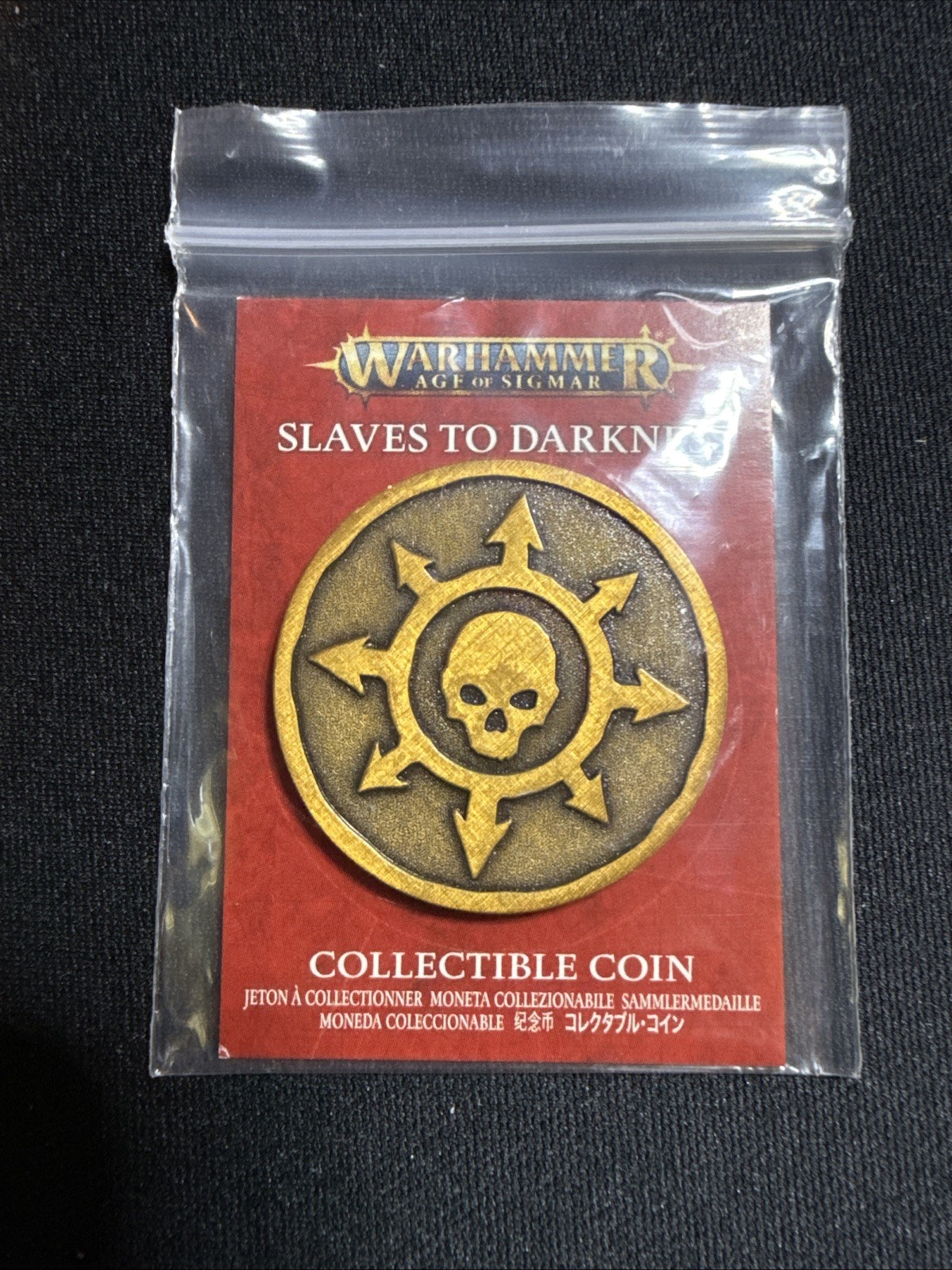Warhammer AOS Slaves To Darkness Limited Edition Collectible Coin 2022 OOP NEW