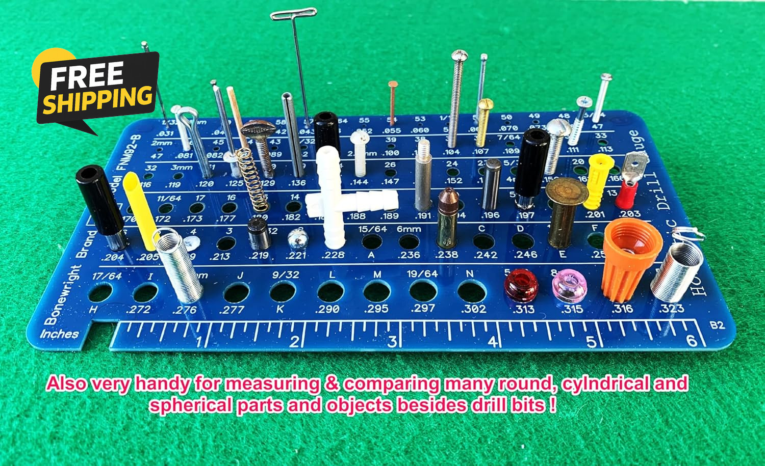 Holistic Drill Bit Gauge - 3 Drill Bit Gauges in One