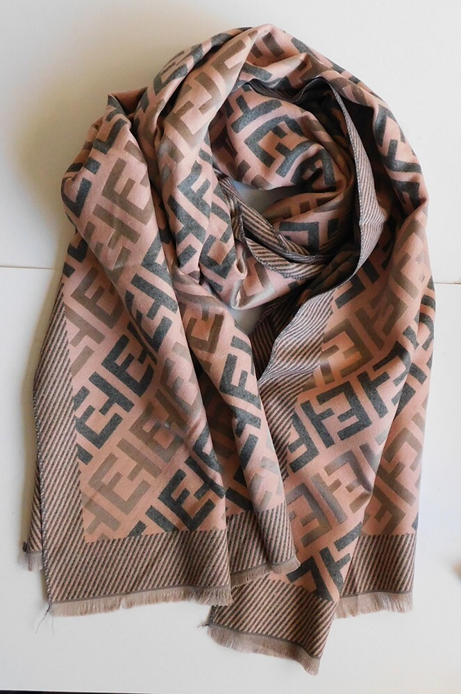 New Fashion Winter Luxury Design Double Sided Cashmere Feel Soft Scarf Pink 1069