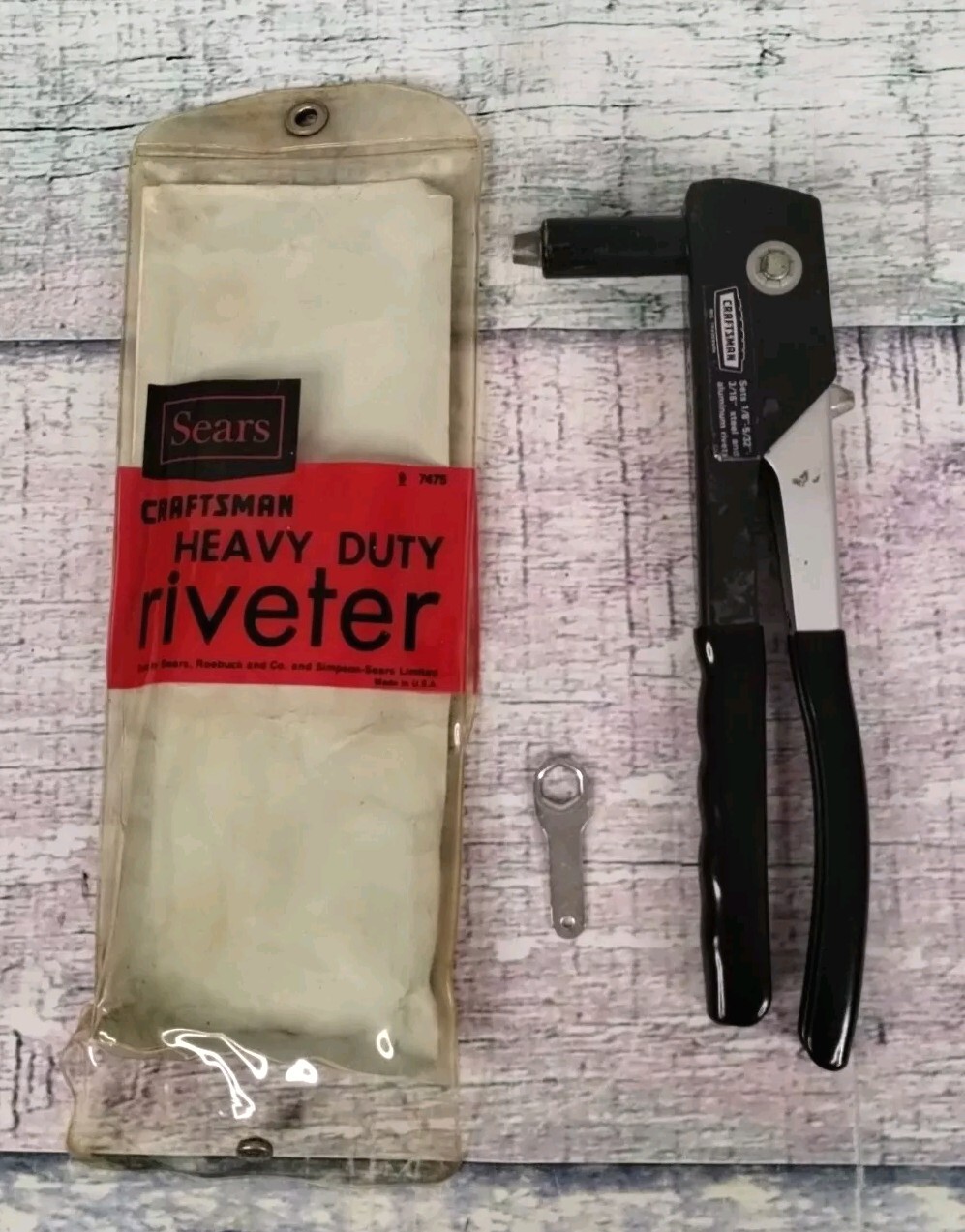 Vintage Sears Craftsman Heavy Duty Pop Riveter Tool 9 7475 .. Made in USA