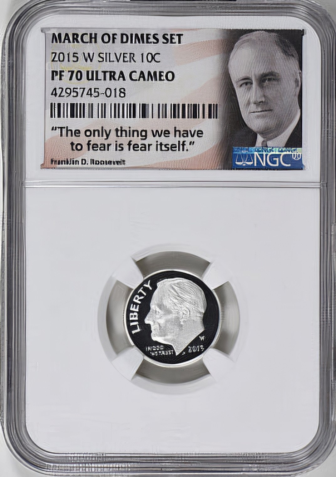 PROOF 70 March of Dimes 2015-W SILVER Roosevelt Dime ULTRA CAMEO NGC EARLY RE