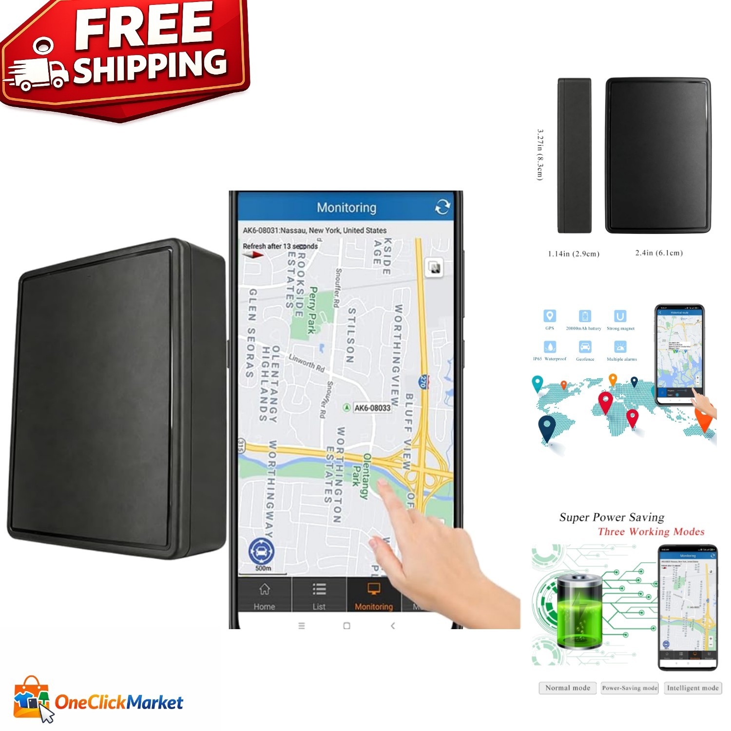 Hidden GPS Tracker for Trailers and Trucks - Rugged Design & Real-Time Alerts