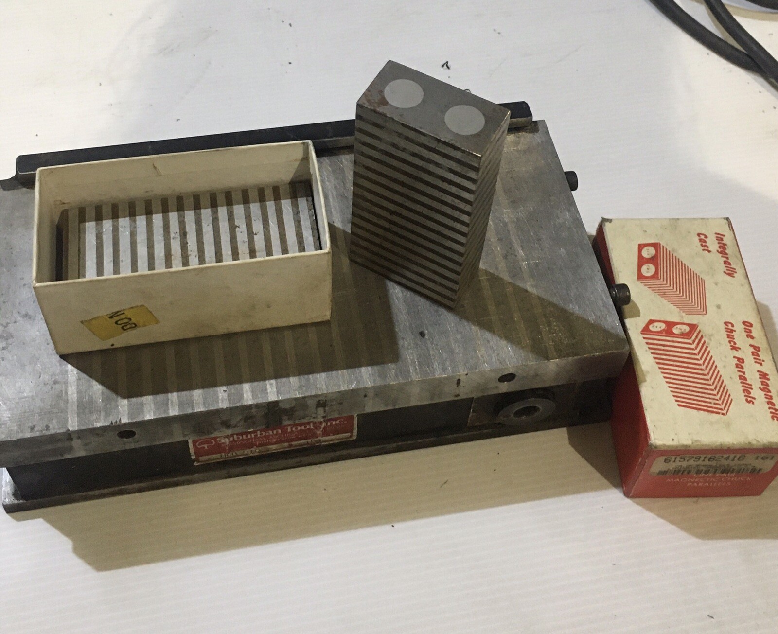 Suburban Tool MCB-510  10"x 5" Rectangular Permanent Magnetic Chuck W/ Extra set