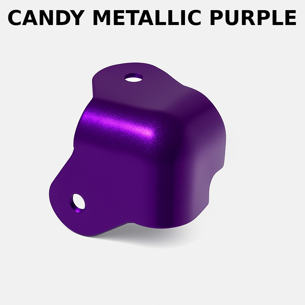 8x Candy Metallic Purple Amp Corners – 2-Hole Style for Guitar Amps & Cabs