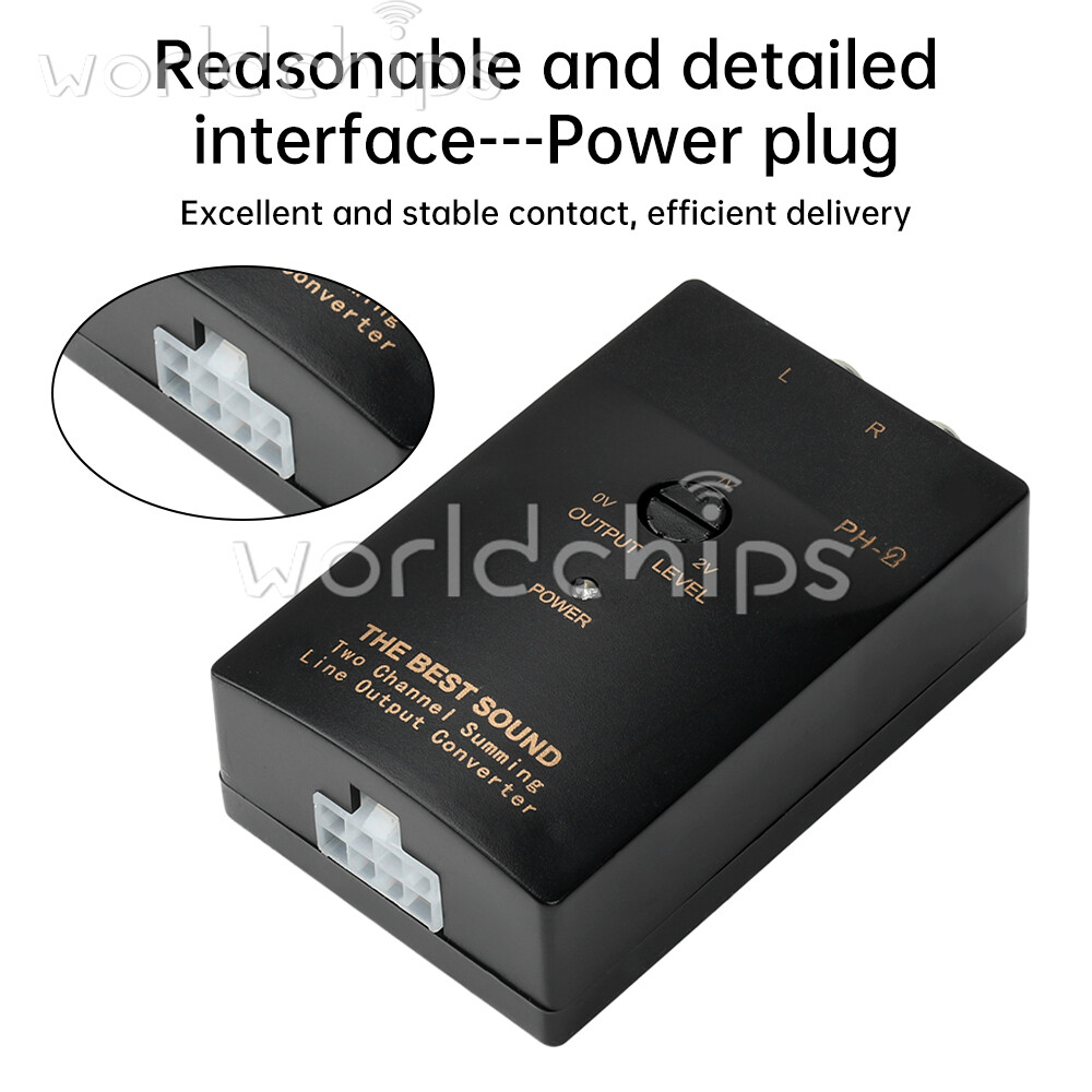 PH-2 Level Car Speaker High to Low Subwoofer Audio Converter With Delay Function