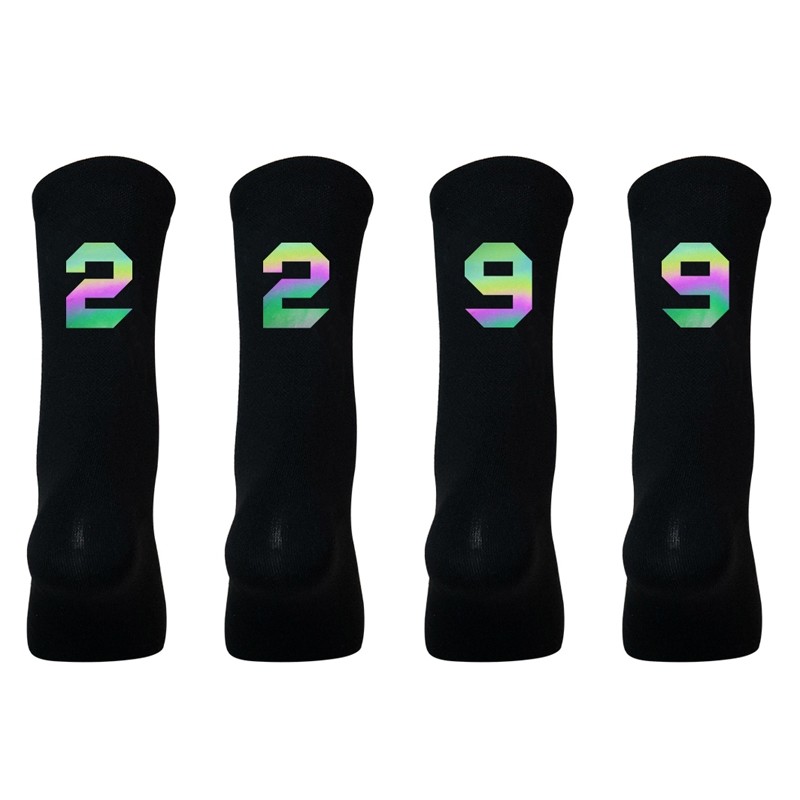 2 Pairs Reflective Road Cycling Riding Bicycle Bike XC MTB BMX Sport Ankle Socks