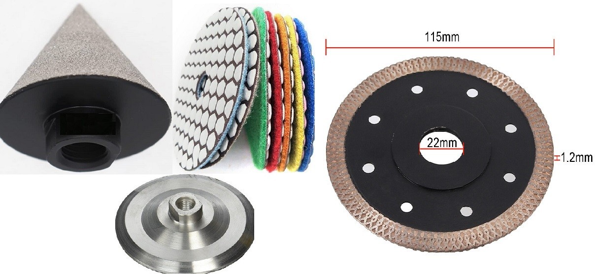 Diamond Stone Hole Finishing Tool 48MM Granite Marble Porcelain Tile Fabrication