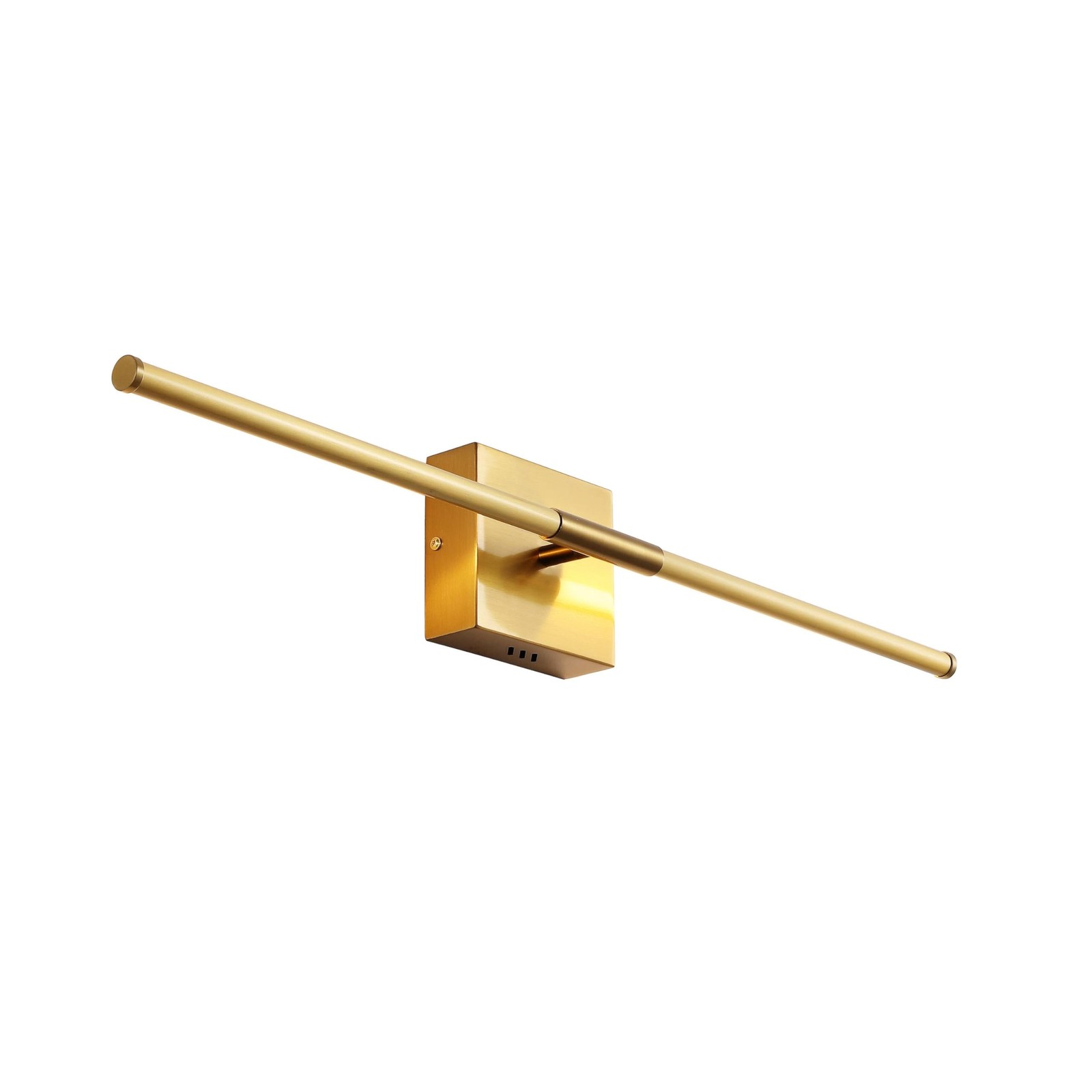 28" Brass Gold Modern Dimmable Integrated Wall Sconce, Metal Vanity Light for...