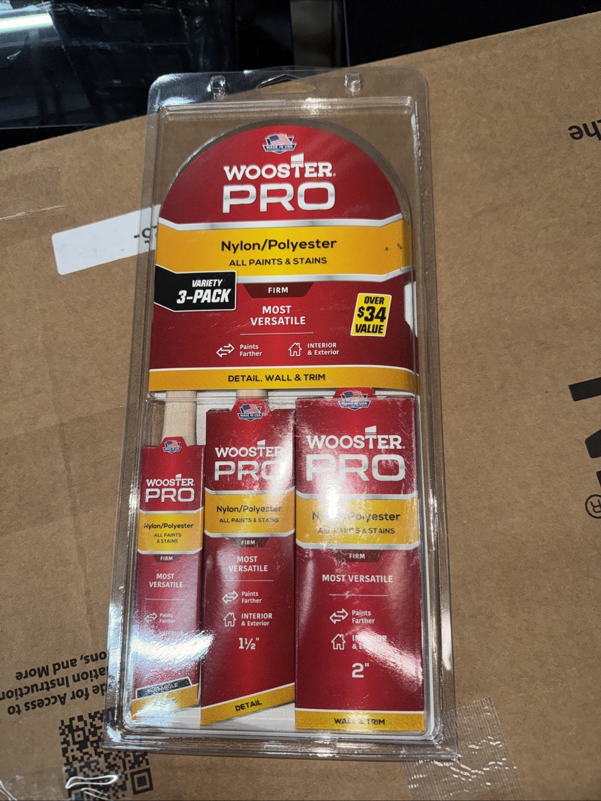 Wooster Pro Paint Brushes 1” 1 1/2” And 2”