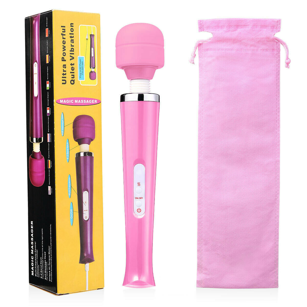 20 speed/10 vibration Handheld Vibrating Massager Wand Full Body Massage Stick