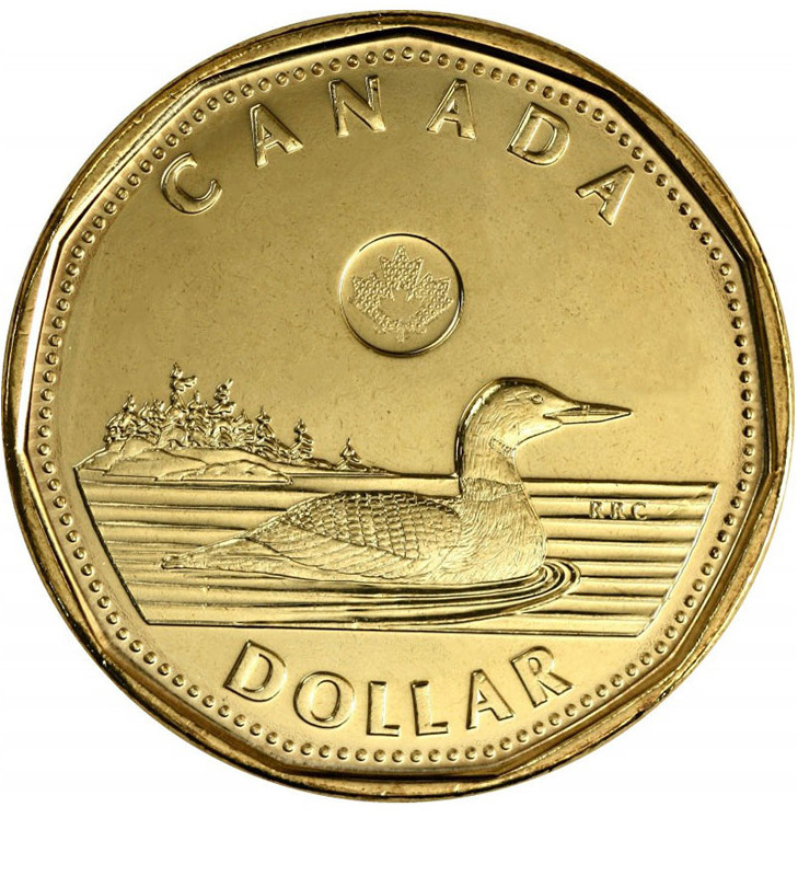 2012 Canada New Security Loonie One Dollar Coin. Mint UNC. $1 Loon