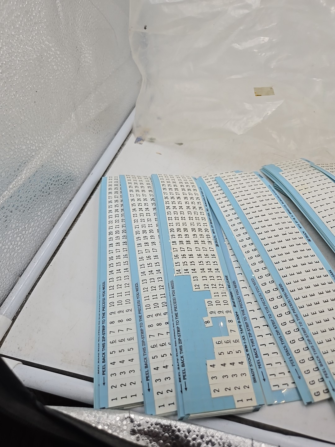 Brady WM-R Lot Of Sheets Letters And Numbers
