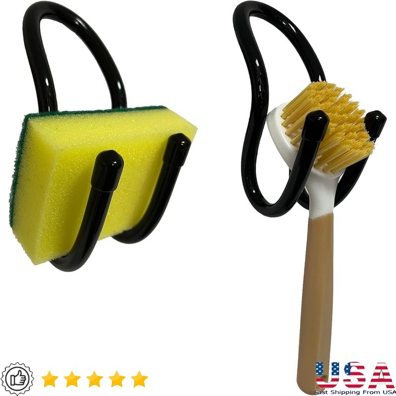 Sponge Holder Sink Caddy Fast Drying Faucet Mount Easy Install Rustproof New