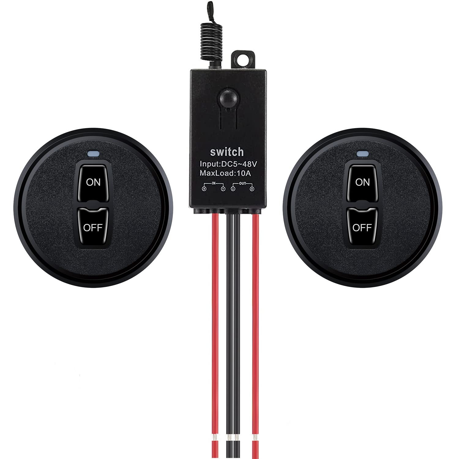 12V Wireless Mini Remote Control Switch, DC 12V/24V/48V/10A Relay with 328FT Lon