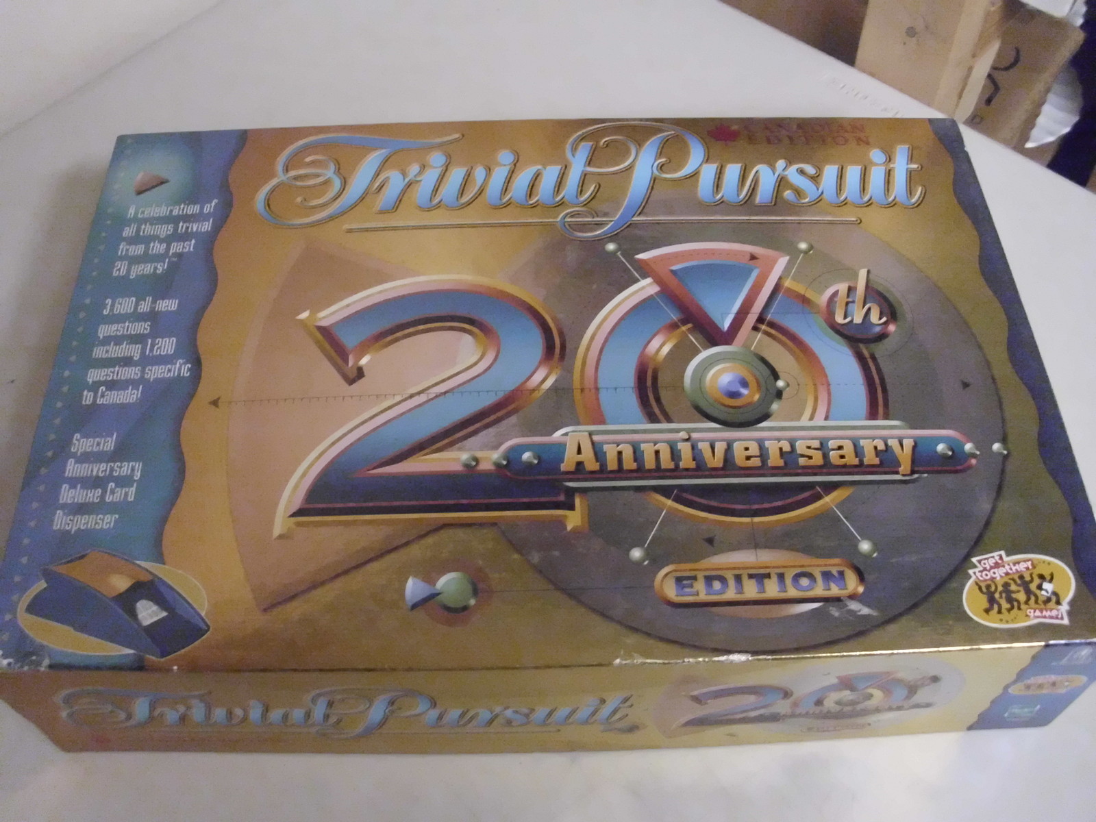 TRIVIAL PURSUIT 2OTH ANNIVERSARY EDITION  BOARD GAME CARD DISPENSER ONLY