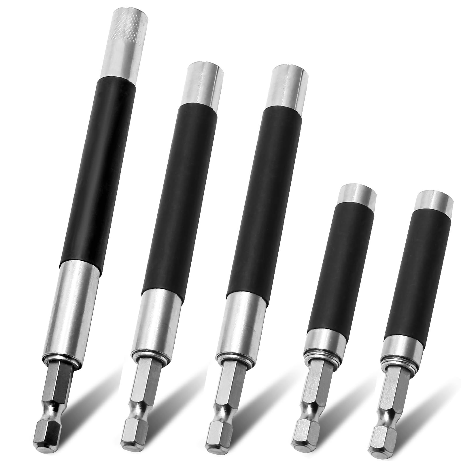 Magnetic Drill Bit Holder, 5 Pack Scalable Screw Drive Guide Self Retracting ...