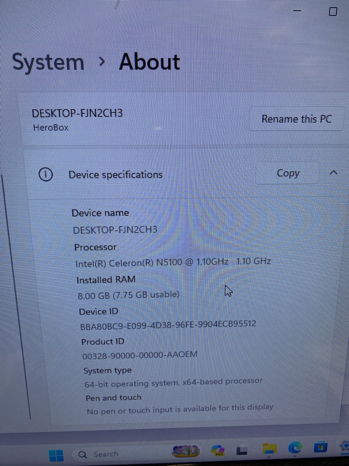 CHUWI HeroBox Mini PC Celeron N5100 8GB RAM 256GB SSD WiFi Windows 11 Pro