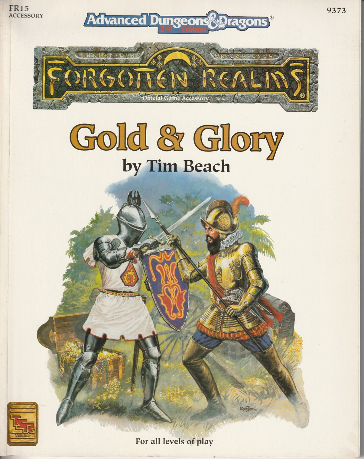 FR15 Forgotten Realms Gold & Glory AD&D 2E RPG Supplement TSR Very Good