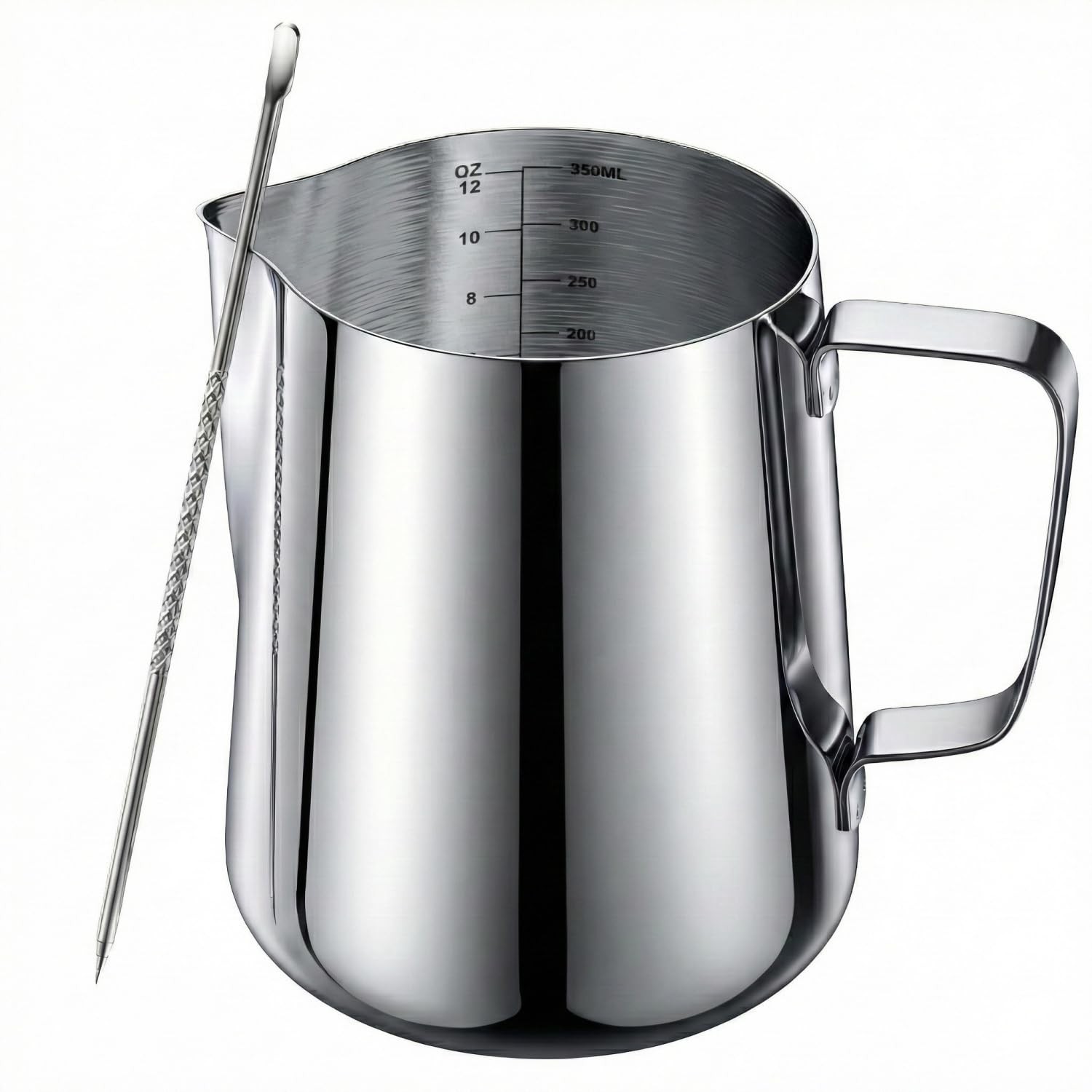 Milk Frothing Pitcher 12oz with Measurements