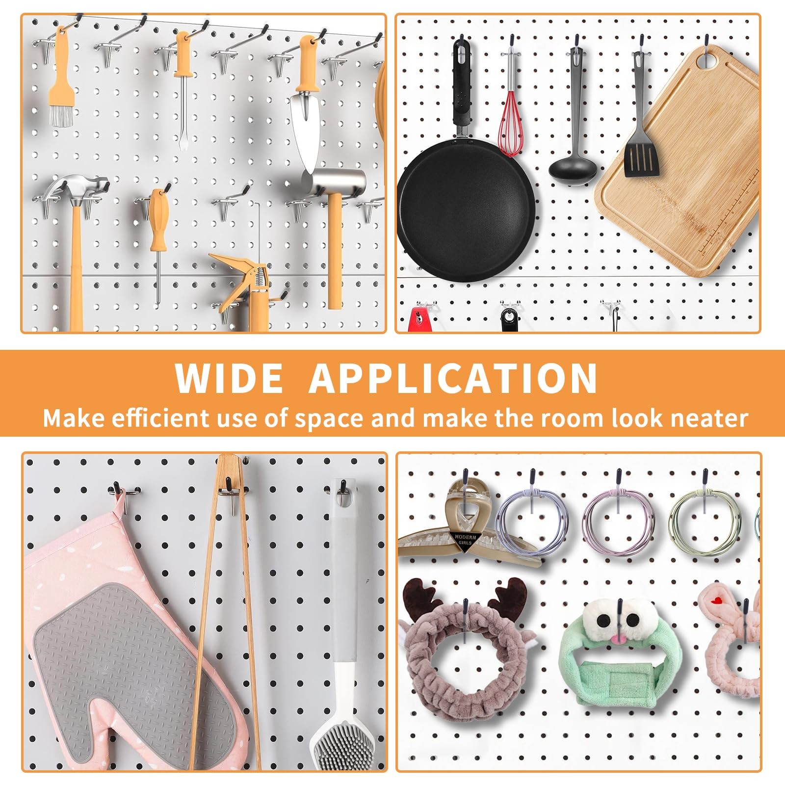 Pegboard Hooks, 50 Pack 4 inch Peg Board Hooks for Hanging