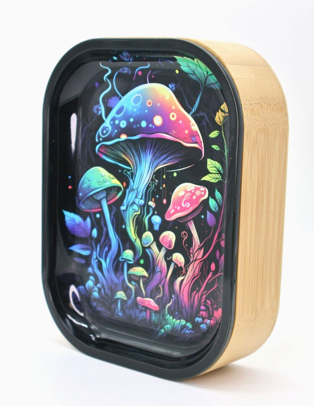 Bamboo Wood Stash with Magnetic Rolling Tray Attachment High Quality and Stylish