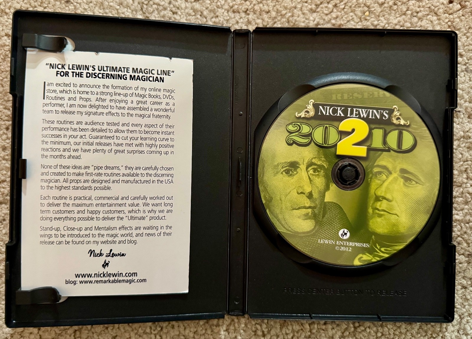 Nick Lewin's 20-2-10s - DVD