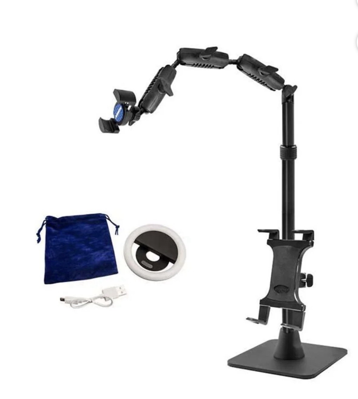 Arkon Remarkable Creators Phone And Tablet Or Camera Stand With Ring Light.