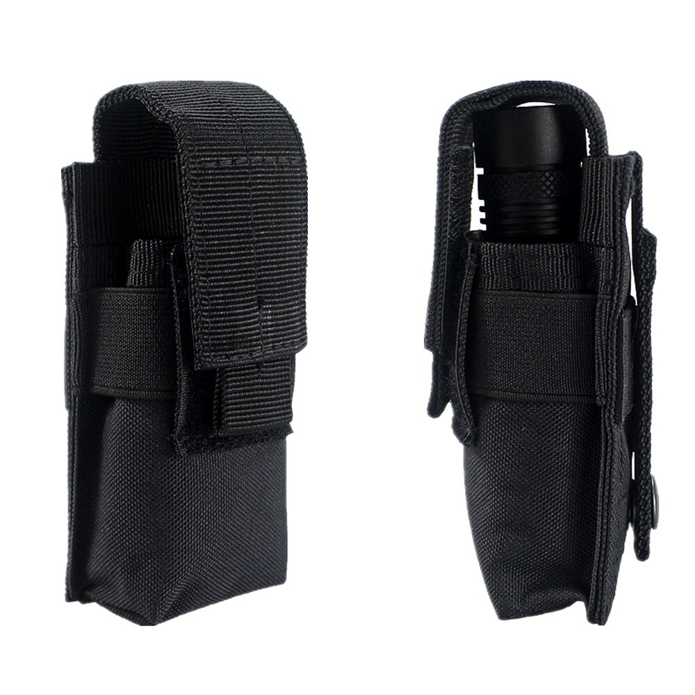 US Tactical Molle Flashlight Pouch Single Pistol Magazine Pouch Torch Holder