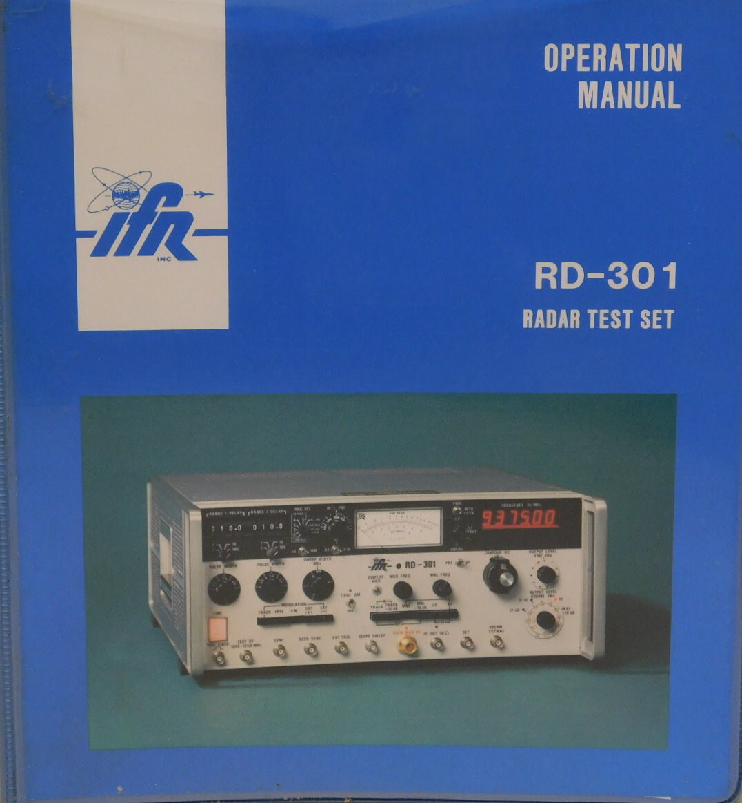 IFR RD-301 Radar Test Set Operation Manual