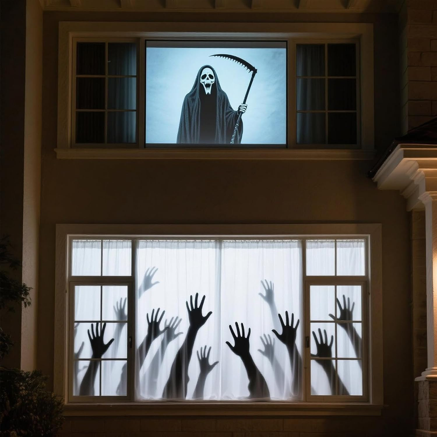 80" Holographic Rear Projection Screen Halloween Window Projector Fabric