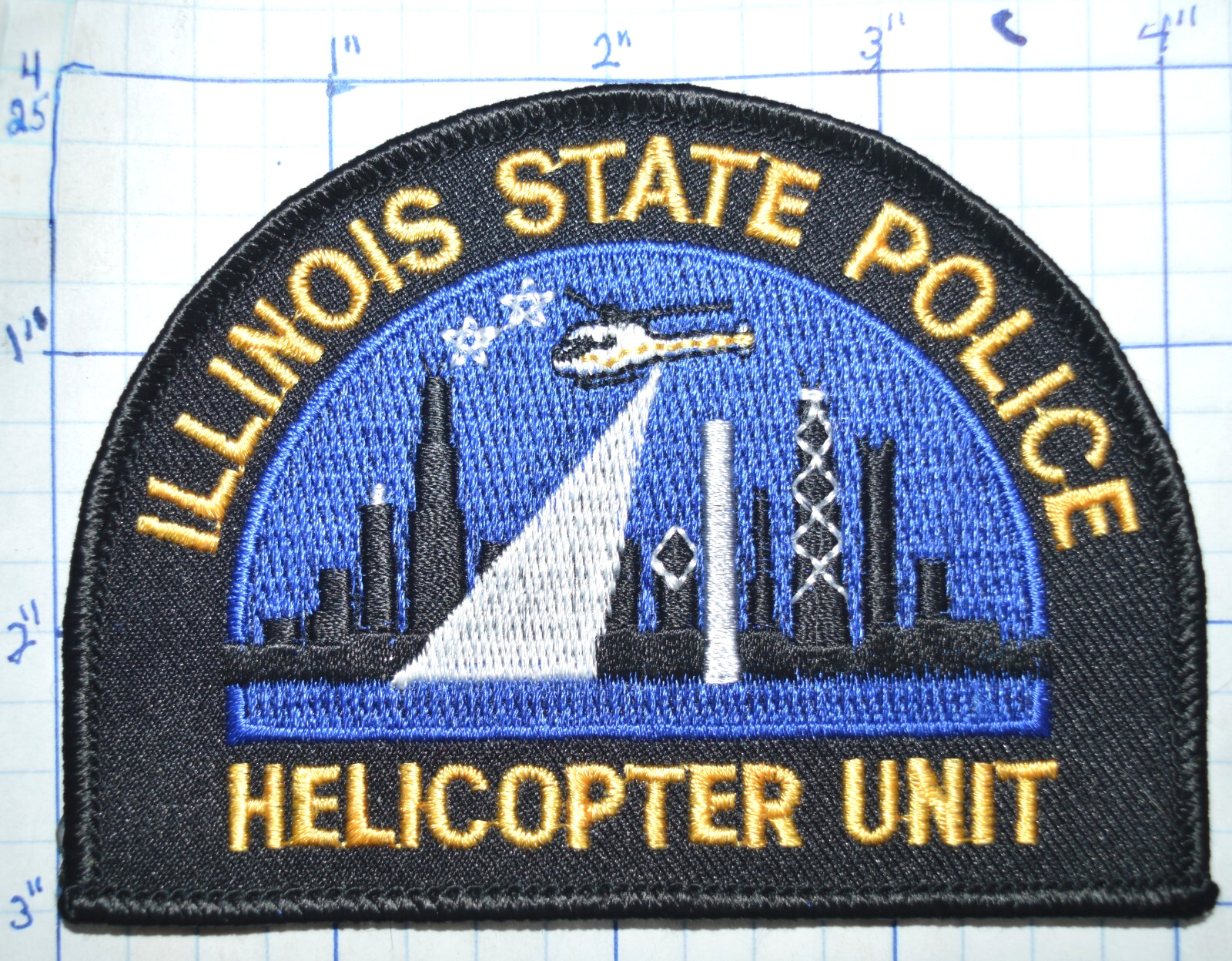 ILLINOIS STATE POLICE HELICOPTER UNIT VINTAGE PATCH